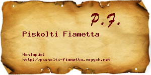 Piskolti Fiametta névjegykártya